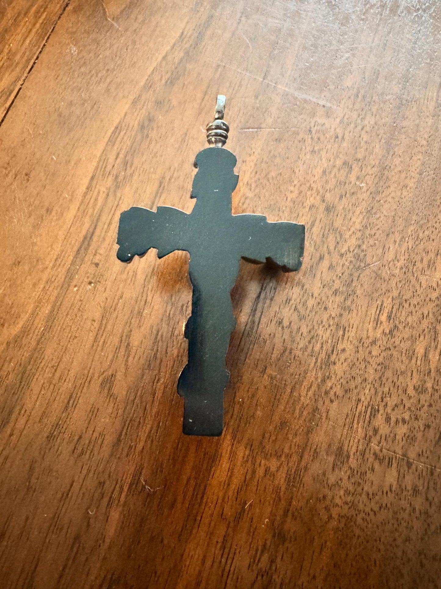 Antique Victorian Gutta Percha Cross Pendant