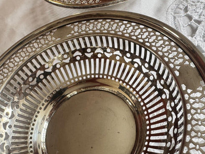 Pair of Watson Sterling Silver Pierced Candy Dishes