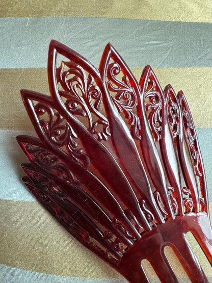 Antique Victorian Celluloid Hair Comb