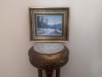 Mid Century Norwegian Willy Dannerfjord Oil Painting