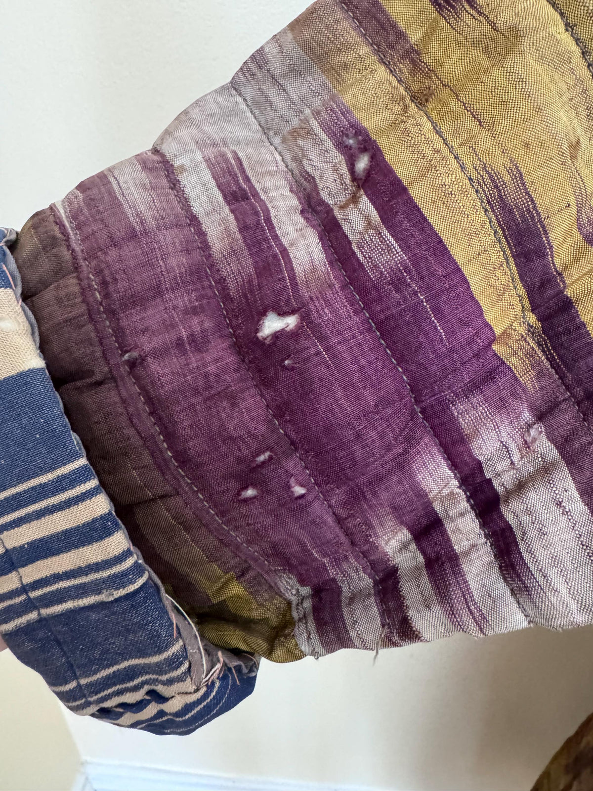 Antique Uzbek Chapan Ikat Robe | Hand Quilted Silk Cotton Coat