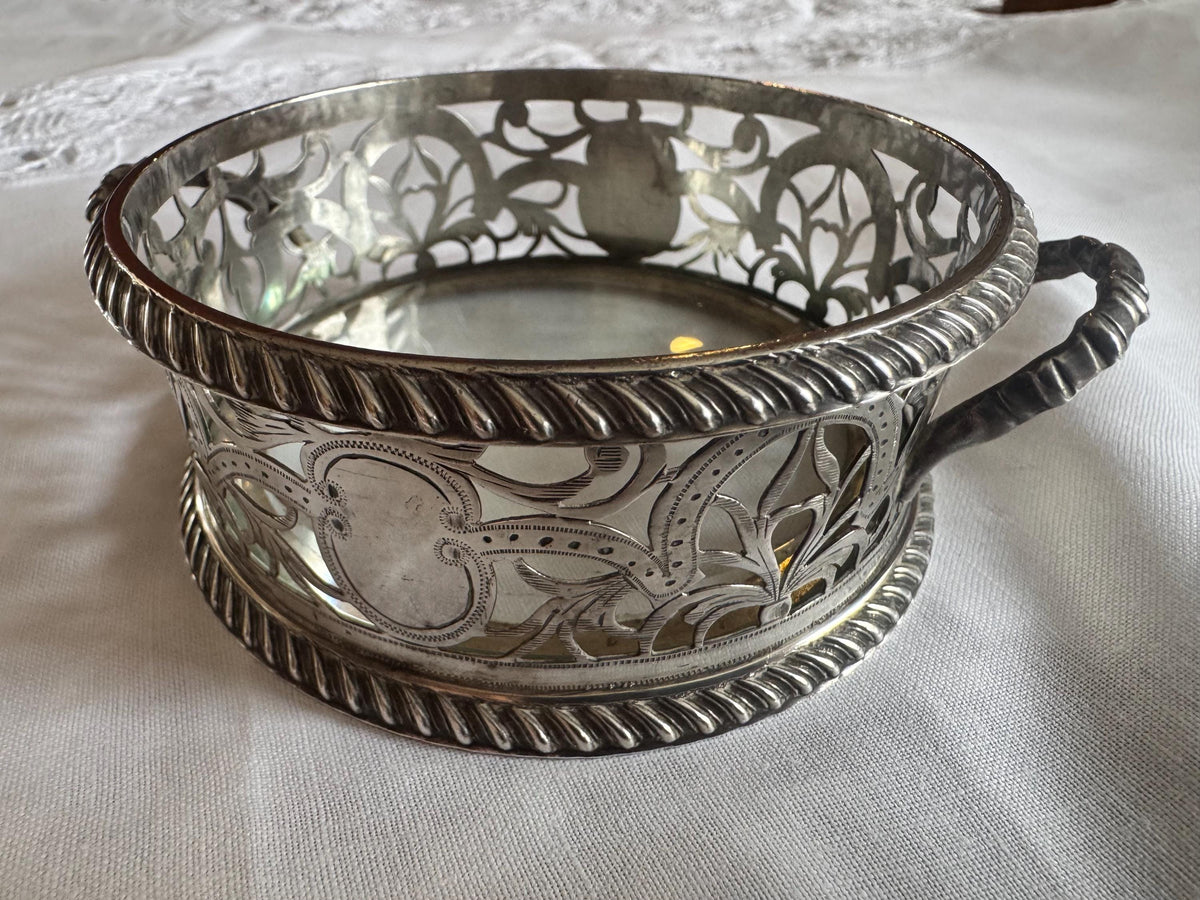 Edwardian Sterling Silver Bottle Coaster