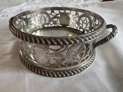 Edwardian Sterling Silver Bottle Coaster