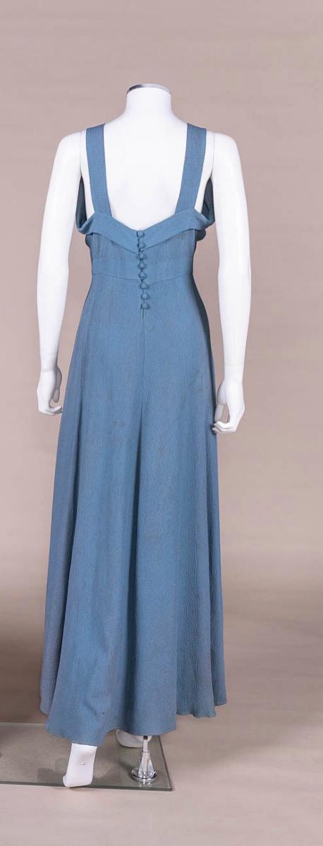 1930s Silk Crepe Bias Gown & Faille Jacket