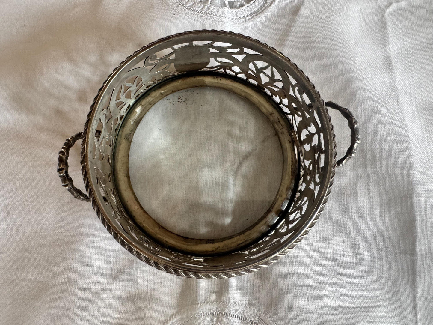 Edwardian Sterling Silver Bottle Coaster