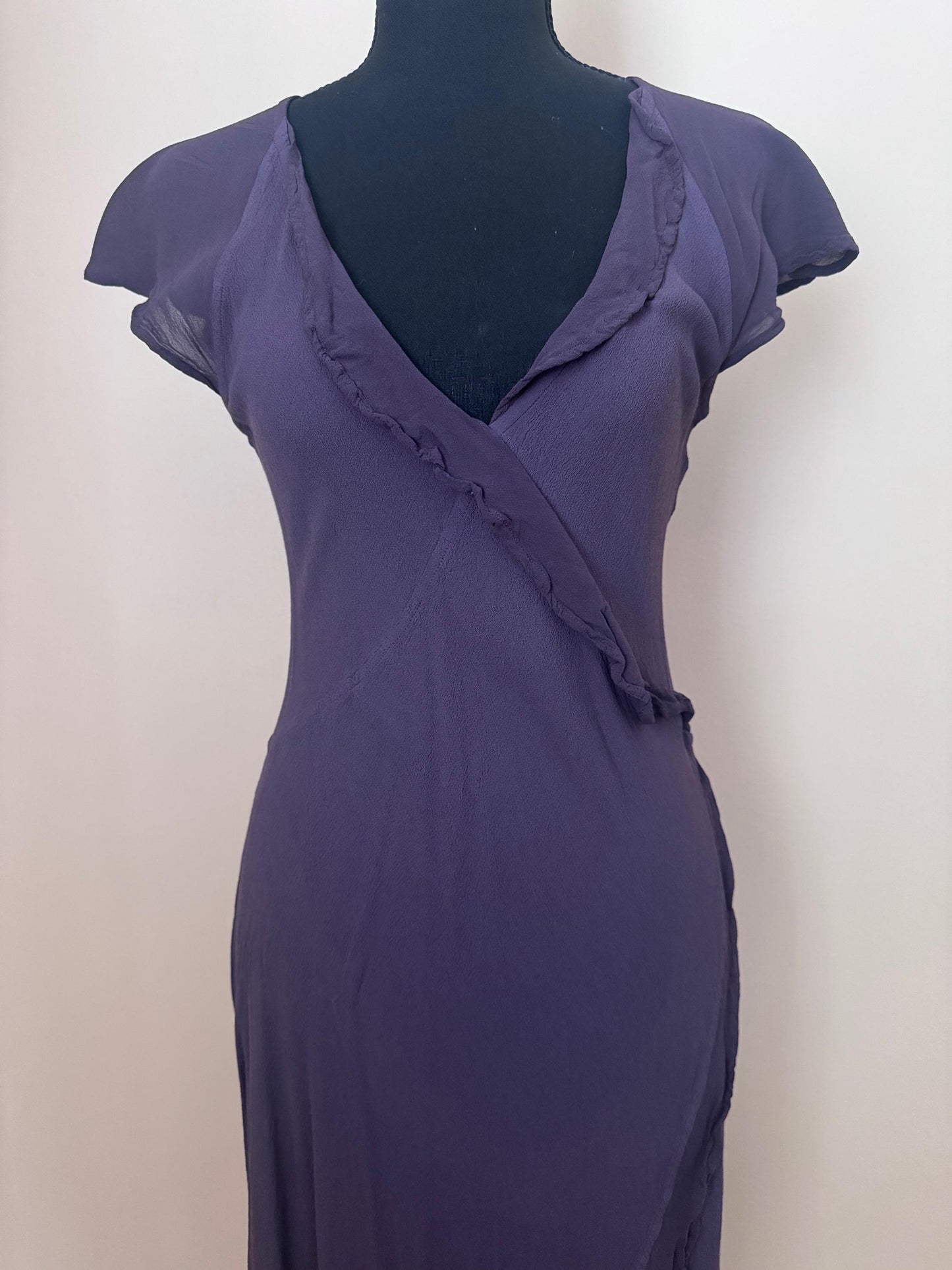 90s Ghost London Wrap Midi Dress