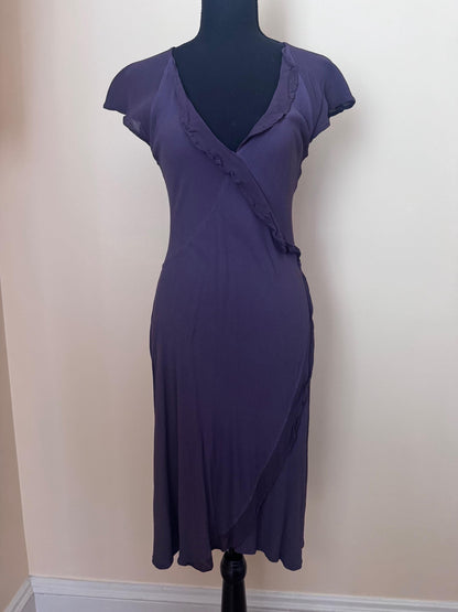 90s Ghost London Wrap Midi Dress