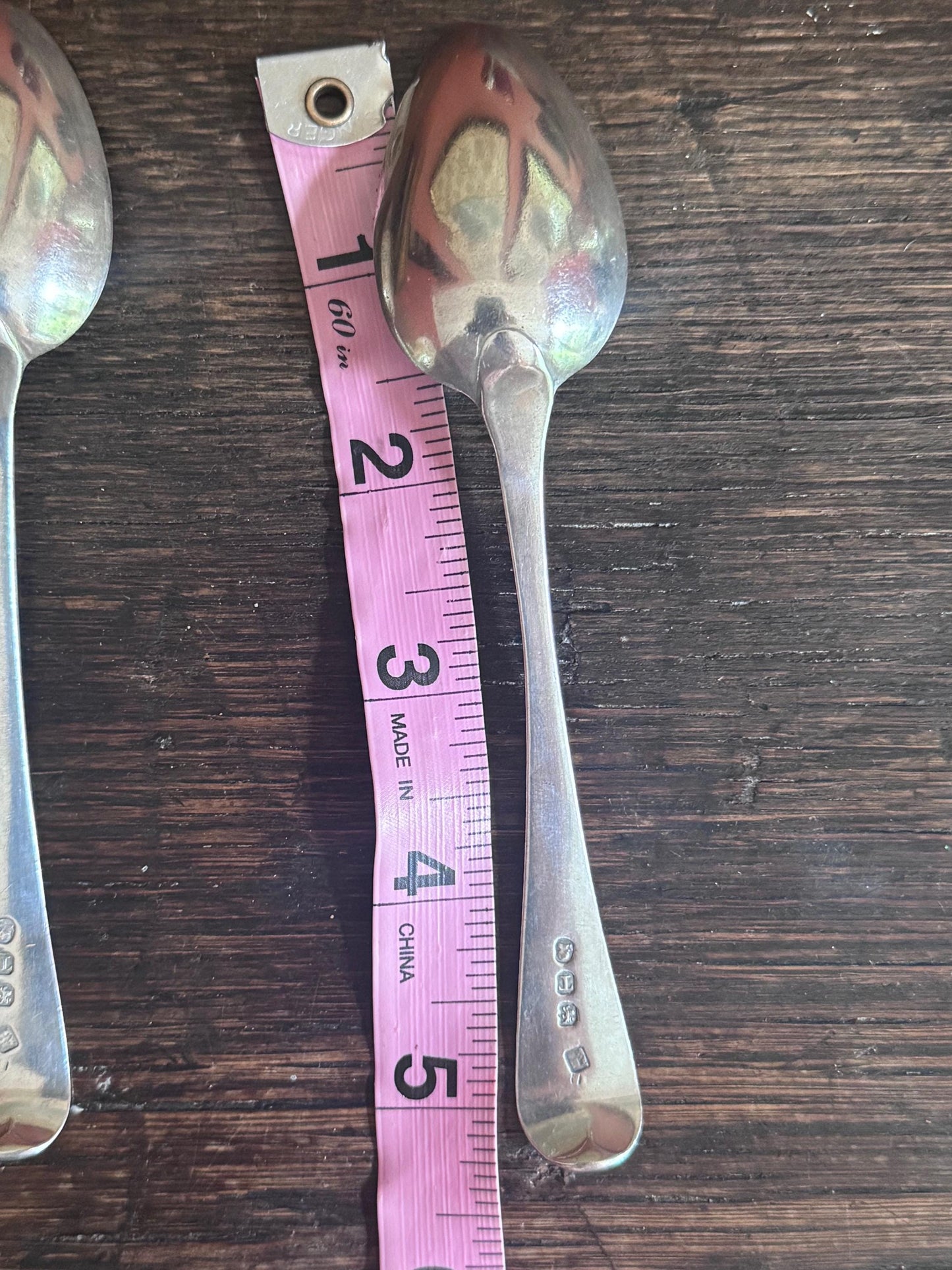 Hallmarked 1814 Georgian Sterling Silver Teaspoons (Set of 4)