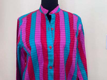 Vintage 70s Gottex Striped Shirt Dress