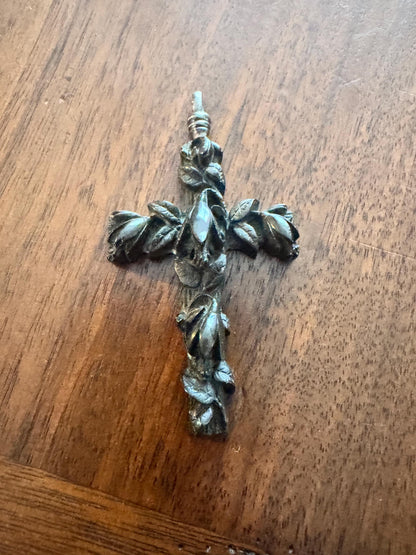 Antique Victorian Gutta Percha Cross Pendant