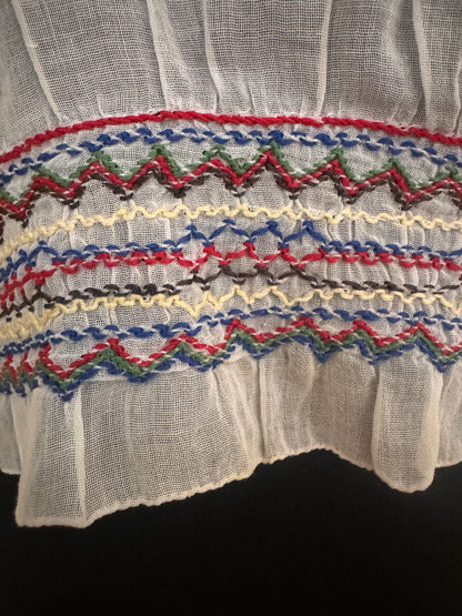 1930s Embroidered Hungarian Blouse