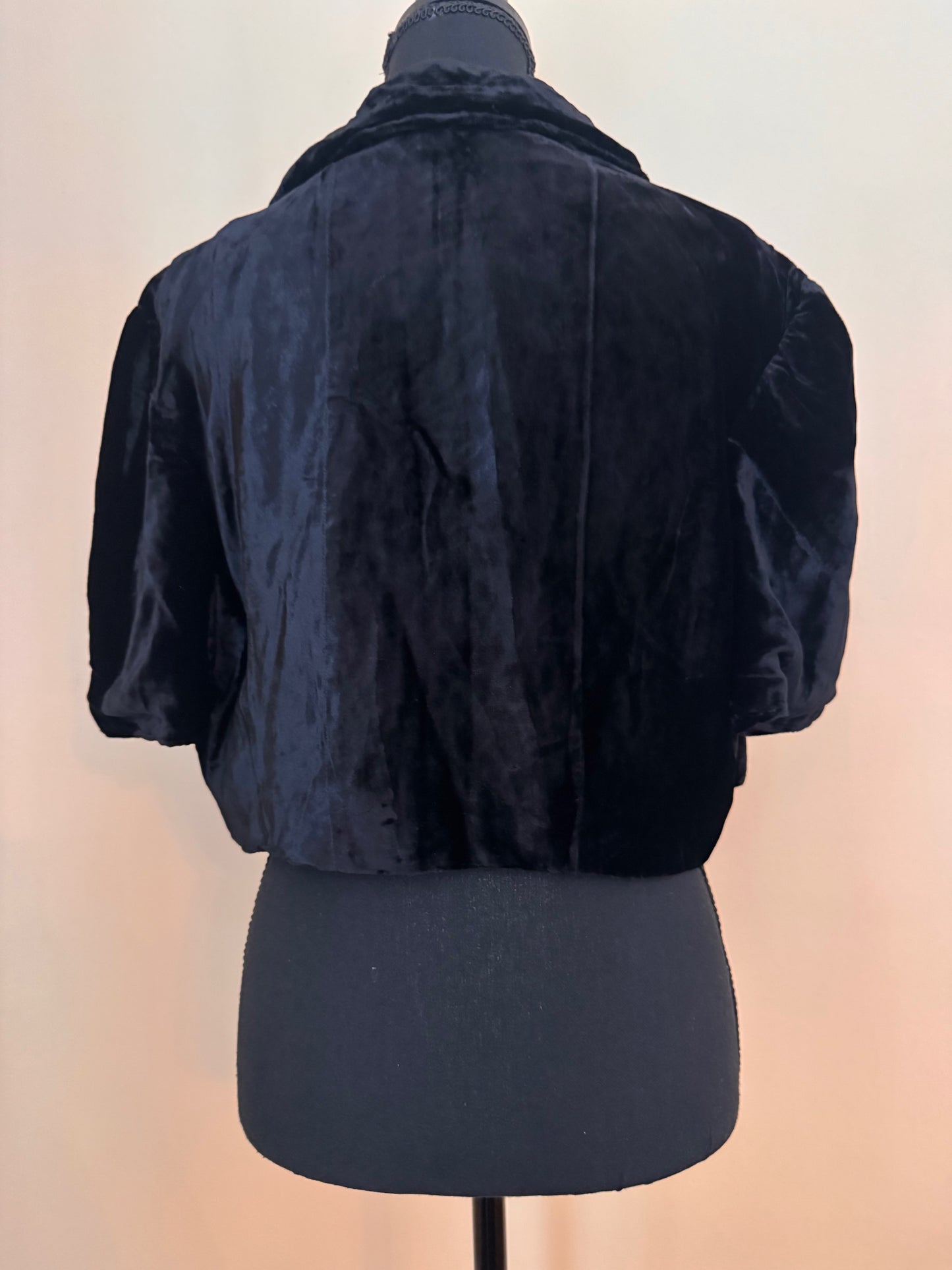 1930s Velvet Bolero Jacket