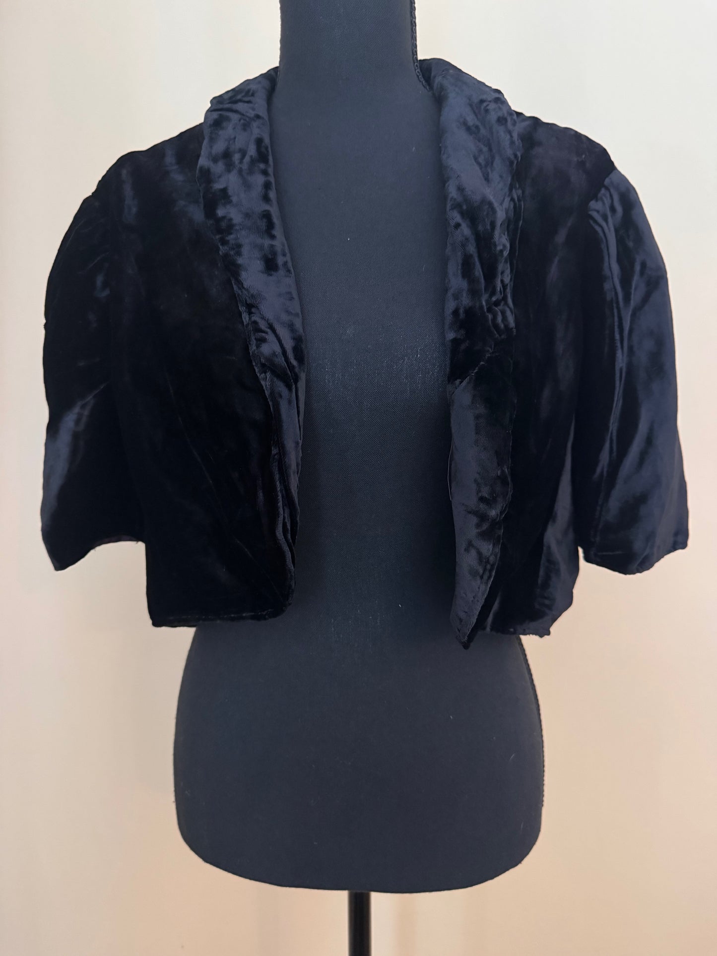 1930s Velvet Bolero Jacket