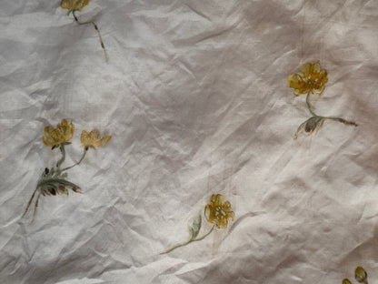 Antique Silk and Lace Pillow Case w/ Hand Painted Flowers