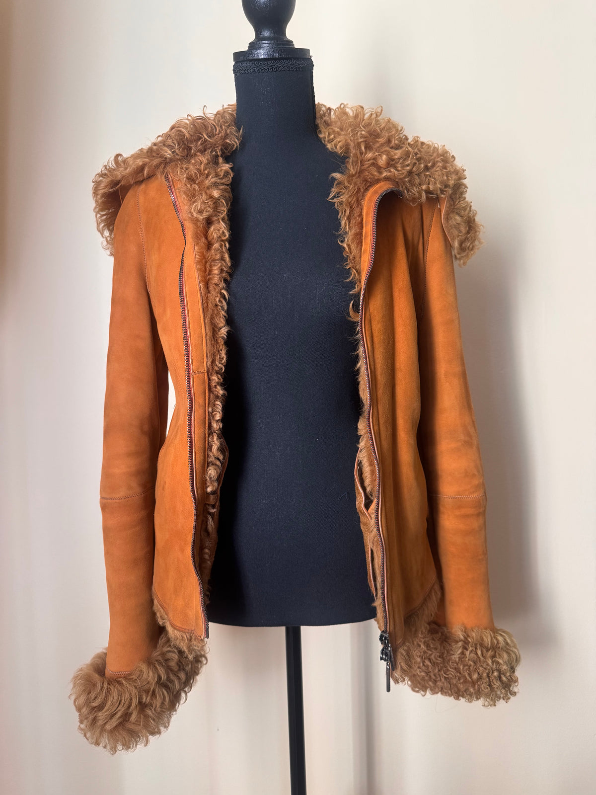 Vintage Y2K Gianfranco Ferre Curly Shearling Jacket