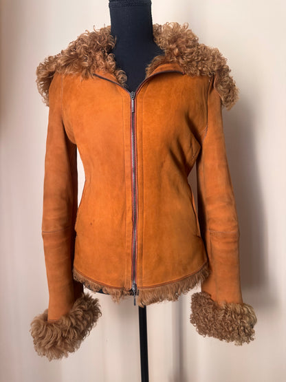 Vintage Y2K Gianfranco Ferre Curly Shearling Jacket