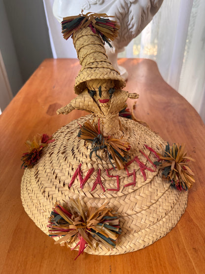 Vintage Nassau Bahamas Straw Souvenir Hat