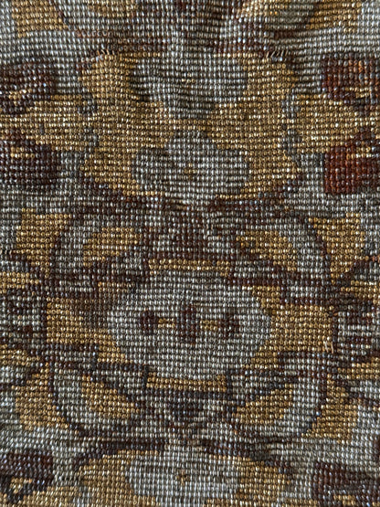 Antique Early 20th century Micro Bead Fringe Metallic Bag