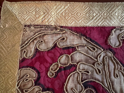 Antique 18th Century Italian Silk & Gilt Wall Panels