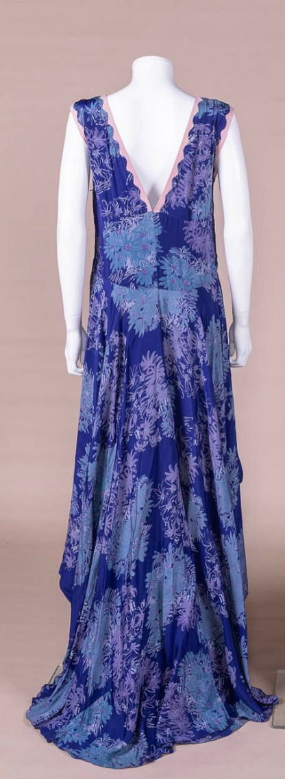 1930s Silk Floral Ballgown