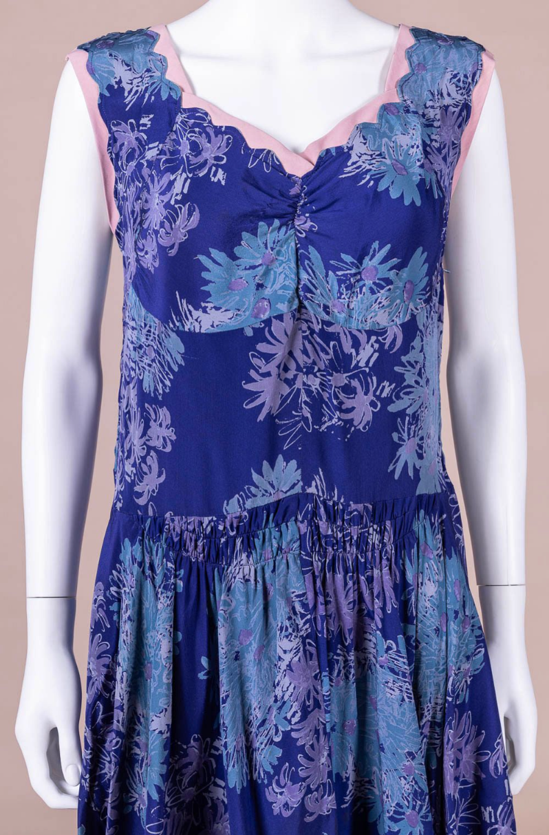 1930s Silk Floral Ballgown
