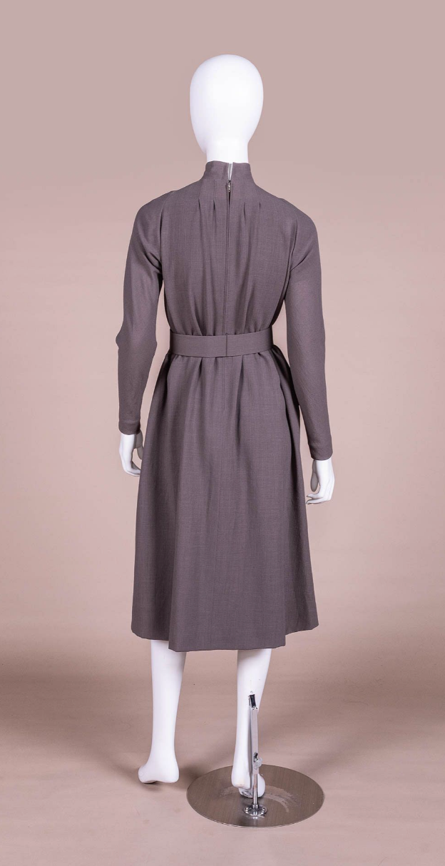 Pauline Trigère Taupe Day Dress