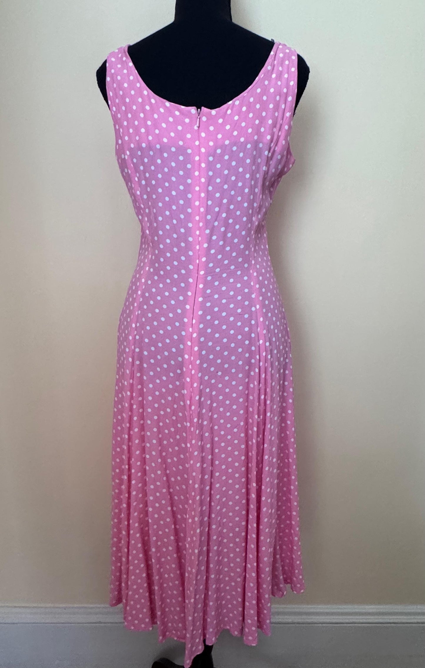 1980s Guy Laroche Paris Polka Dot Dress