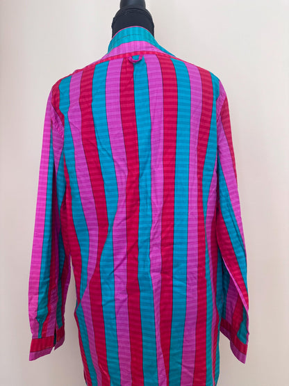 Vintage 70s Gottex Striped Shirt Dress