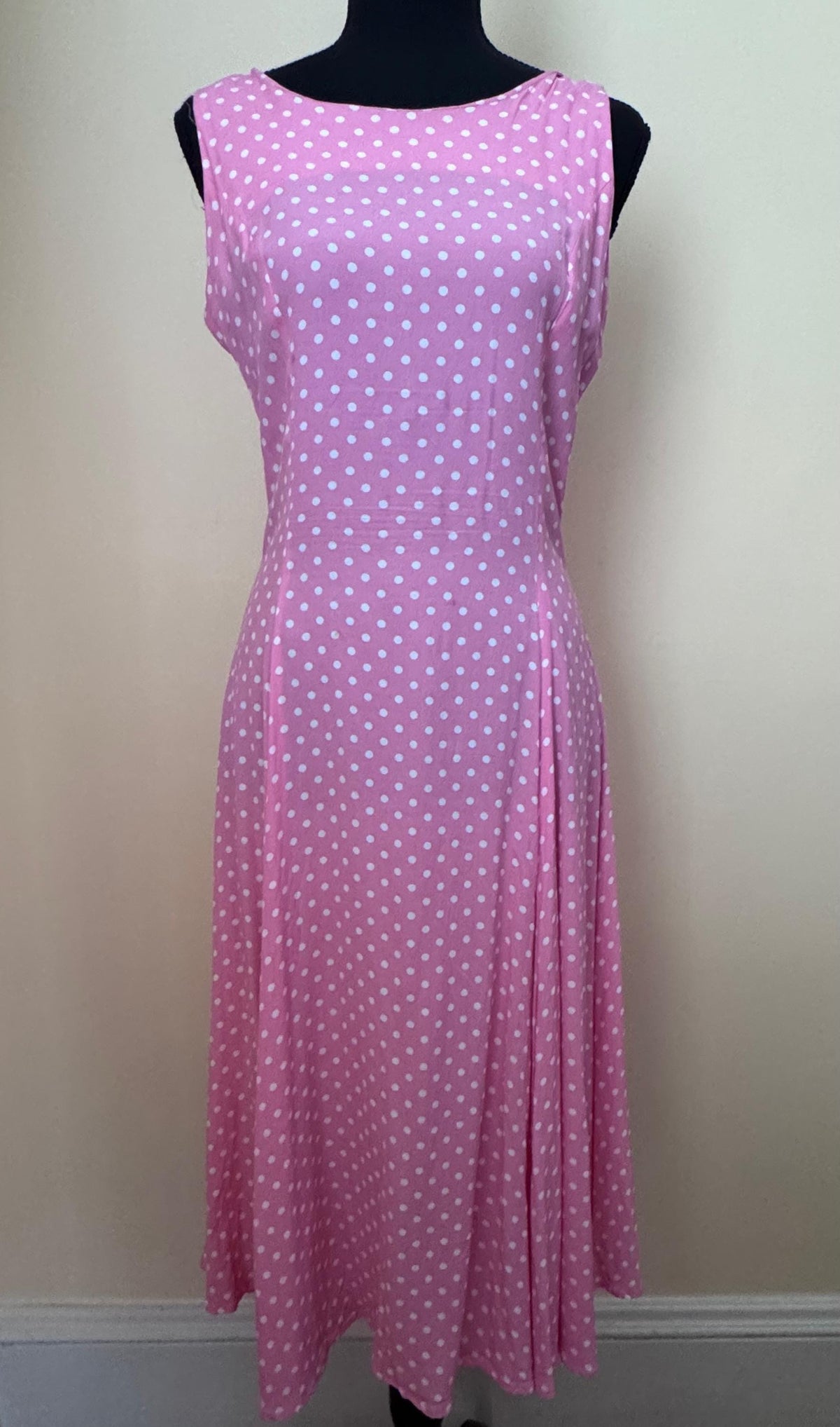 1980s Guy Laroche Paris Polka Dot Dress