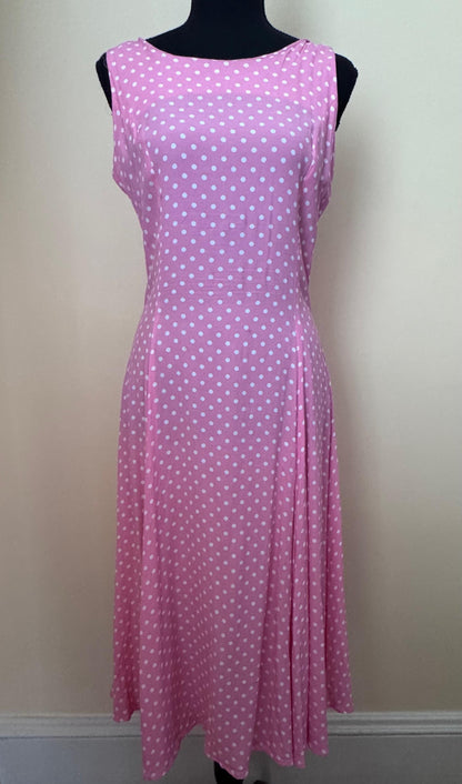 1980s Guy Laroche Paris Polka Dot Dress
