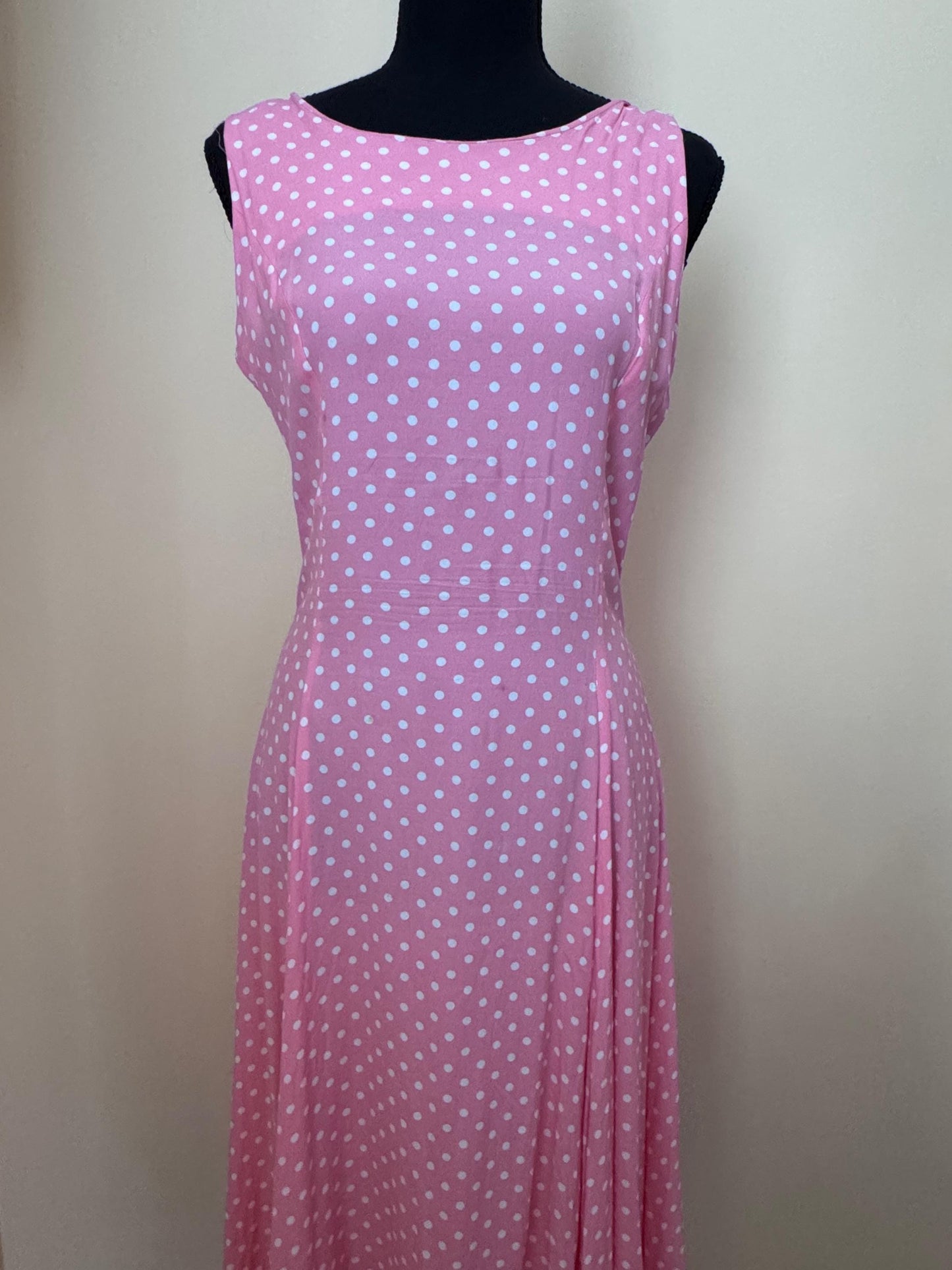 1980s Guy Laroche Paris Polka Dot Dress