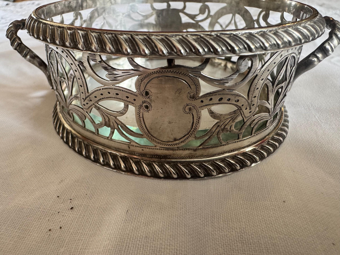Edwardian Sterling Silver Bottle Coaster