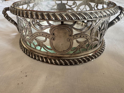 Edwardian Sterling Silver Bottle Coaster