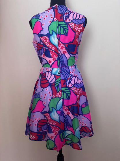 1960s Psychedelic Bubblegum Mini Dress