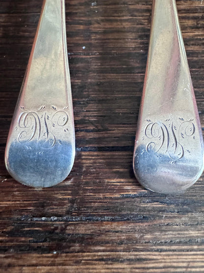 Hallmarked 1814 Georgian Sterling Silver Teaspoons (Set of 4)