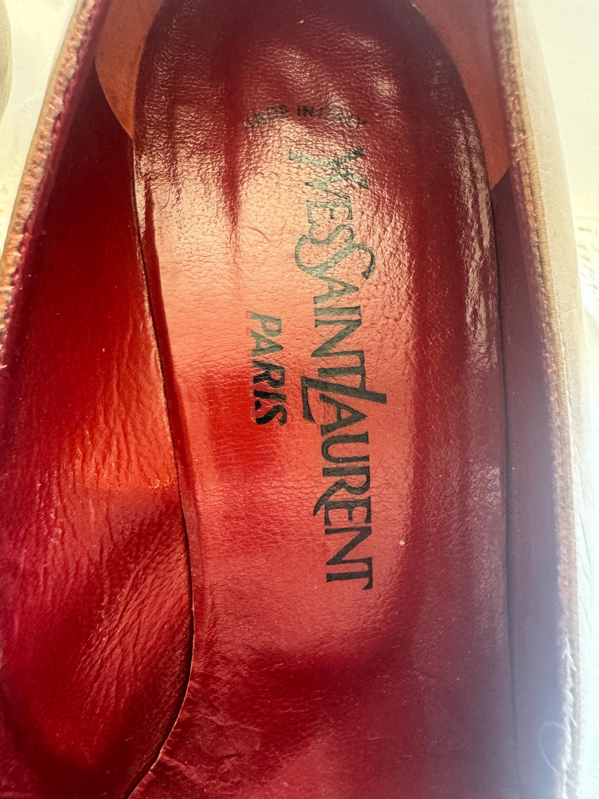 Vintage Yves Saint Laurent 1980s Taupe Pumps