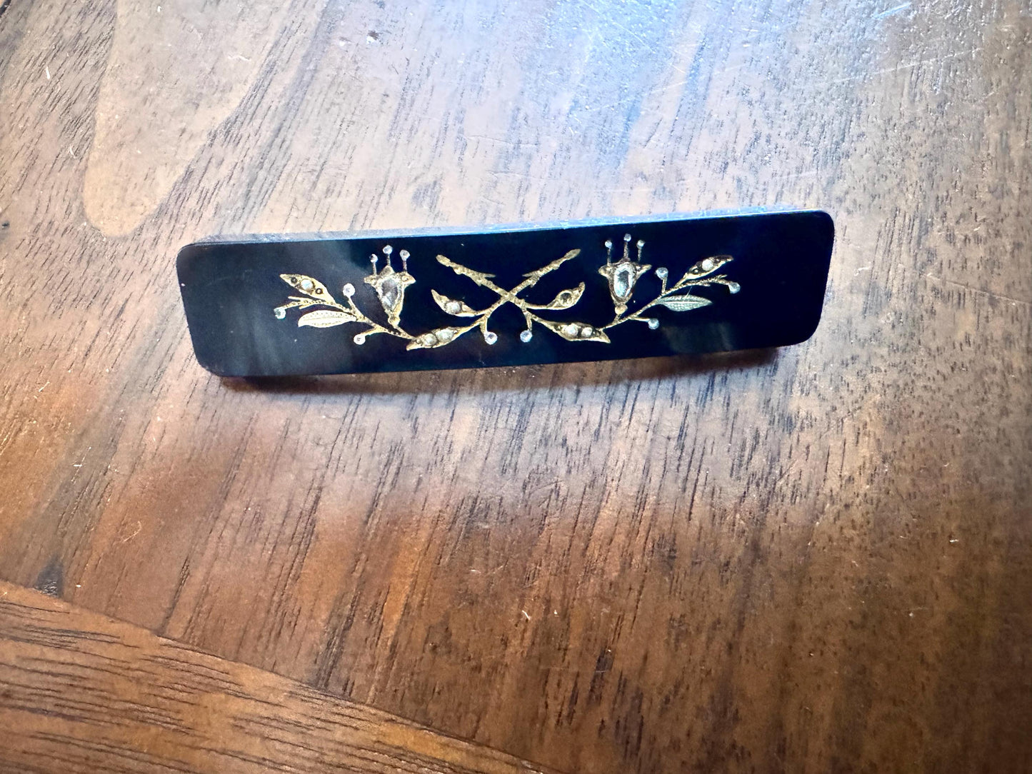 Antique Victorian Mourning Bar Pin